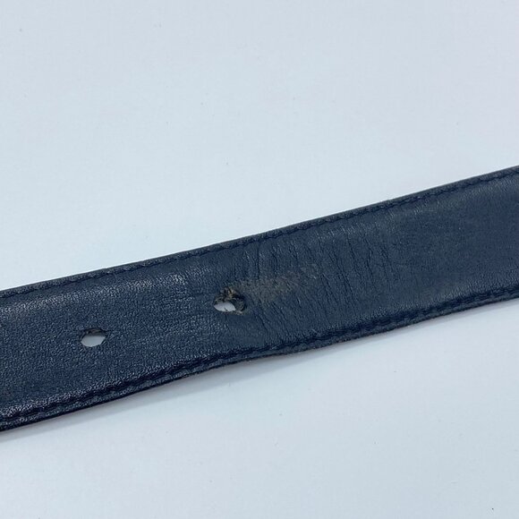 Womens Mens Black Saddle Leather Belt With Solid Brass Buckle 34-85 Uruguay - Picture 6 of 7